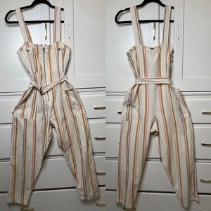 Billabong overall pants | striped | light weight fabric